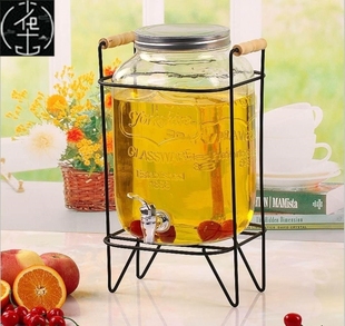 bucket drinking fountain Glass juice jar glass bottle water