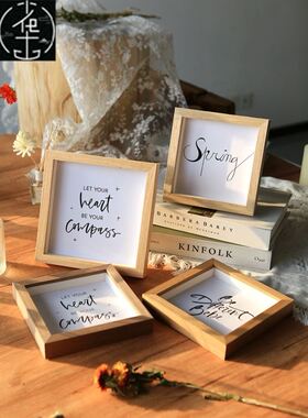 Wooden photo hanging wall picture frame tabletop decoration
