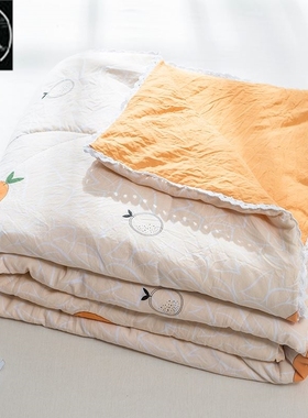 Cotton Summer Quilt 棉质白色提花空调被 可水洗夏季绗缝薄被