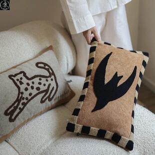 Nordic medieval heavy-duty towel embroidered pillow cushion