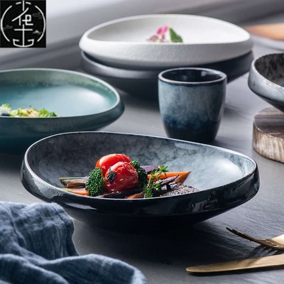 Ceramic plate big fish dish dumpling tray tableware plates