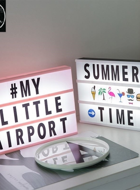 LED creative letter A4 light box Girl room decoration lights