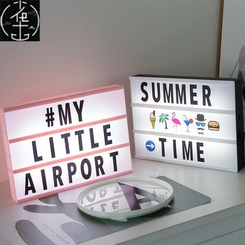LED creative letter A4 light box Girl room decoration lights