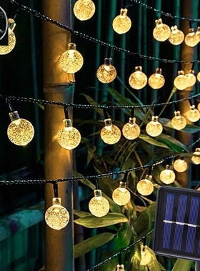 Solar LED Bubble Ball String Lights Waterproof Holiday