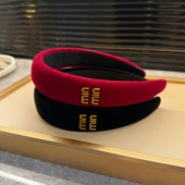 杨杨babytime 柔焦金丝绒发箍 min圣诞新年安可拉红色黑色高颅顶