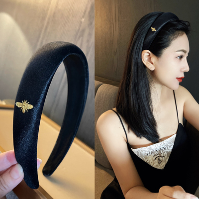 白富美经典蜜蜂高端缎面发箍