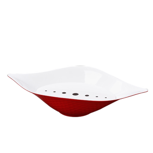 高档海鲜姿造干冰盘三文鱼刺身盘密胺海螺形拼盘酒店日式料理盘子