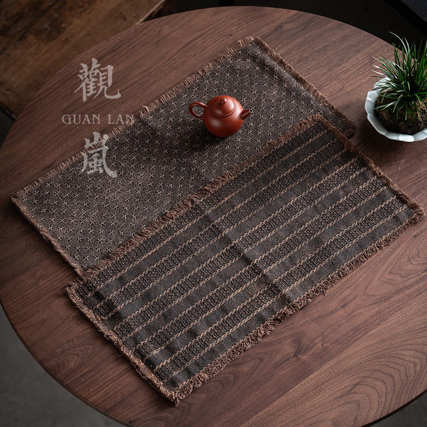 观岚香云纱茶席布艺干泡茶垫桌旗