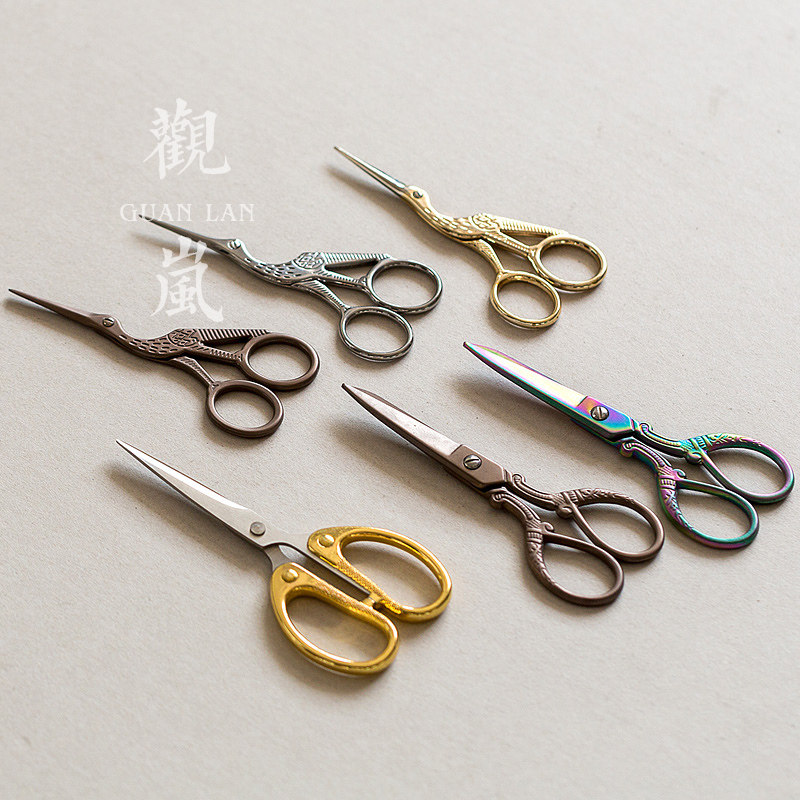 观岚复古中式古鹤形剪刀