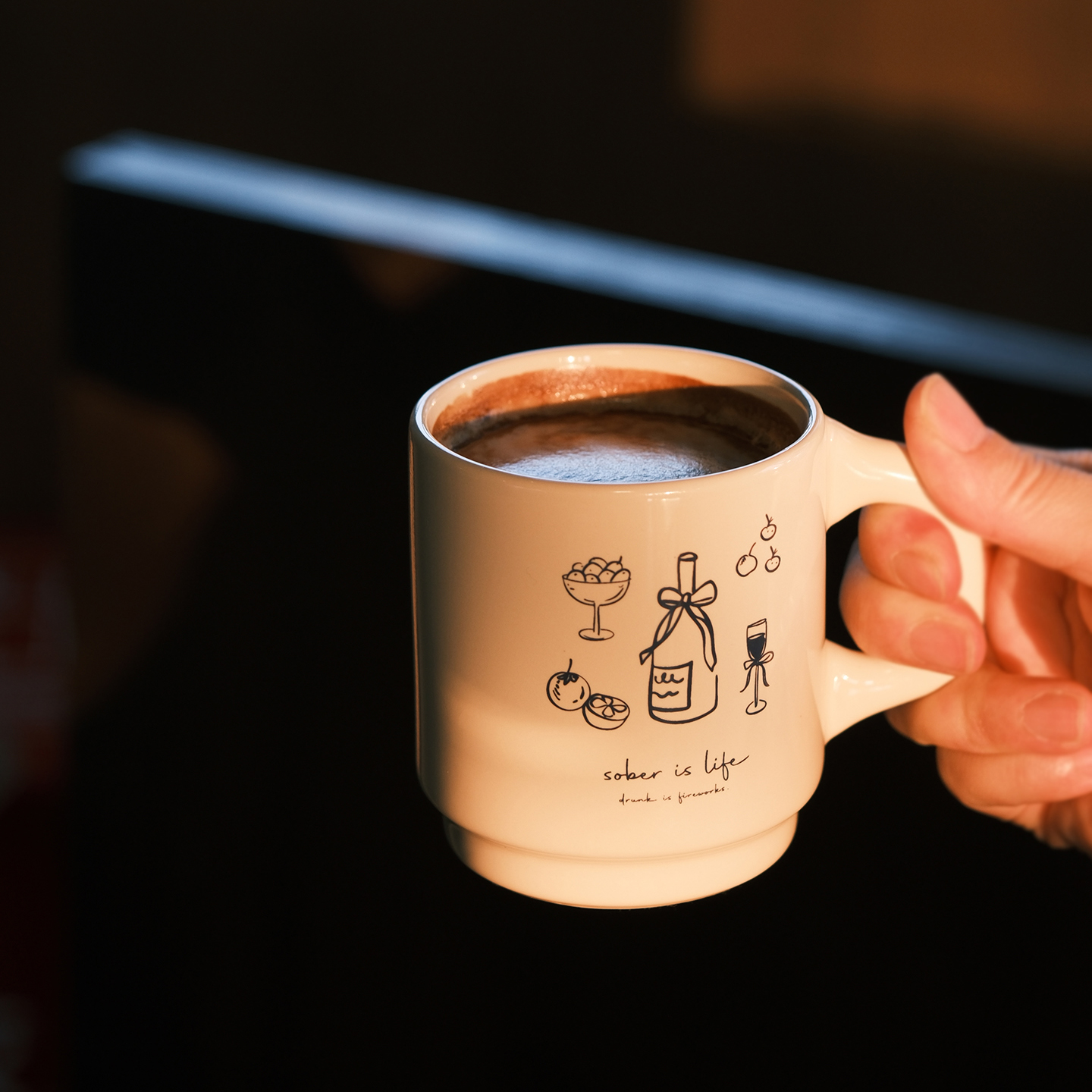 原创法式小涂鸦陶瓷马克杯咖啡杯