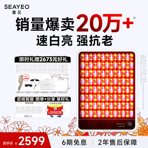 【圣诞礼物】SEAYEO昔又大排灯美容仪面罩祛痘红蓝光子嫩肤仪