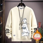 卫衣男生棉重磅秋装 圆领打底衫 长袖 t恤青少年学生加绒加厚秋冬季