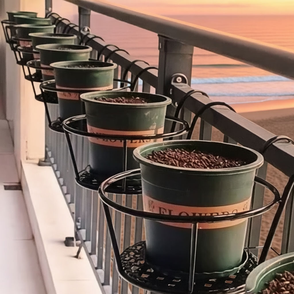 清仓挂壁花盆架防护栏绿植室外庭院花卉挂钩花架子阳台悬挂式花架,收纳整理,阳台置物架,淘宝优惠券,粉丝福利购,淘宝优惠卷