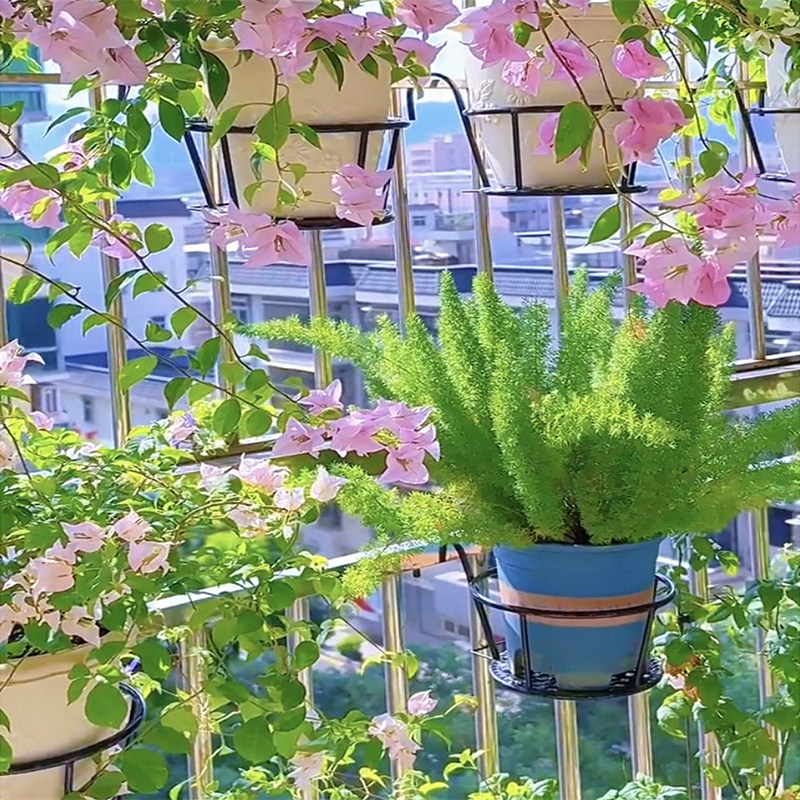 悬挂铁艺花架绿萝吊兰专用栏杆花架办公花展清仓防护栏养花架,收纳整理,阳台置物架,淘宝优惠券,粉丝福利购,淘宝优惠卷