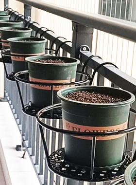 清仓挂壁花盆架防护栏绿植室外庭院花卉挂钩花架子阳台悬挂式花架