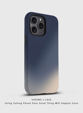 宿风适用苹果15手机壳iphone16 13 12 17 pro max新款菲林硬x亮面xr磨砂14plus高级感保护套视觉抽象蓝色渐变