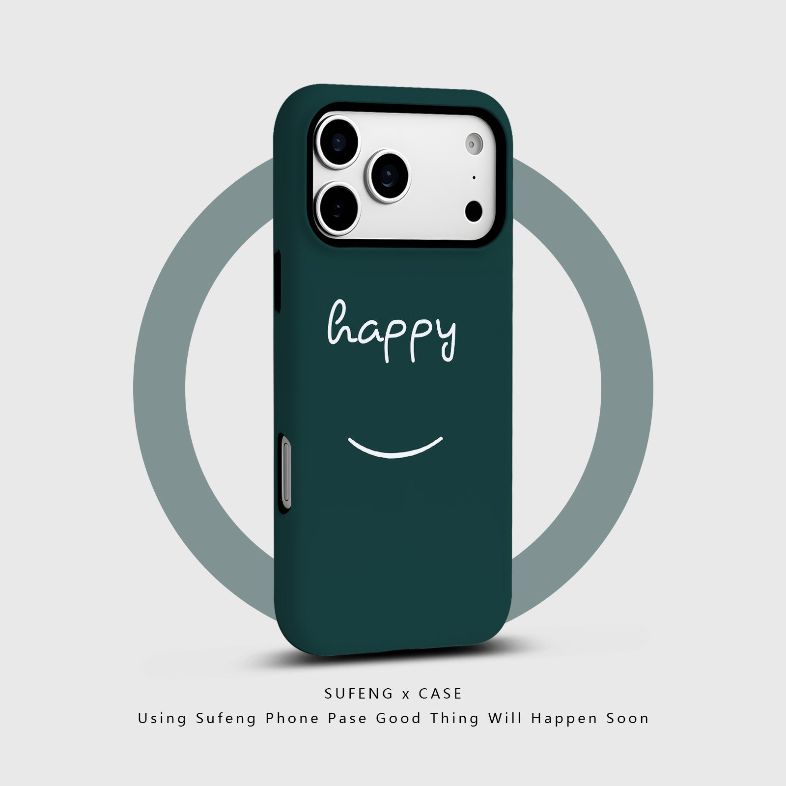 宿风适用苹果iPhone16promax手机壳17 14磁吸13 12磨砂15 Pro硬Plus新款情侣高级保护套男女简约墨绿英文笑脸,3C数码配件,手机保护套/壳,淘宝优惠券,粉丝福利购,淘宝优惠卷