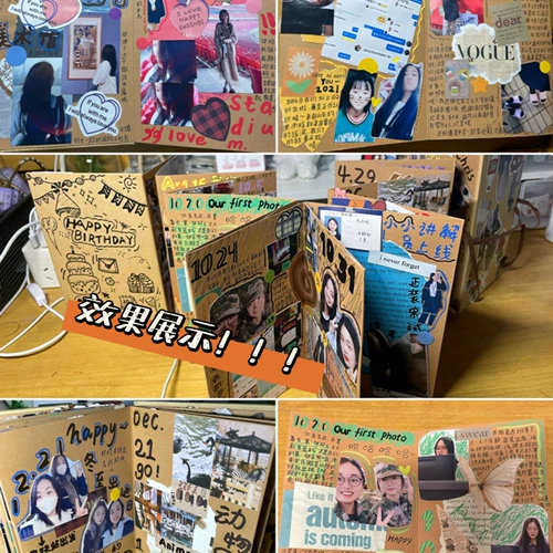 Складной трехмерный аккордеон, кожаный фотоальбом для влюбленных, «сделай сам»