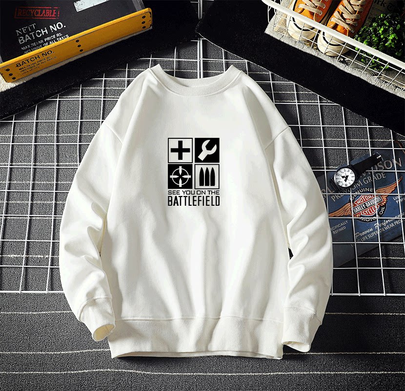 PS4 PC游戏周边衣服 战地 BATTLEFIELD 卫衣圆领男女情侣上衣定制