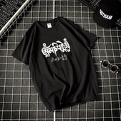 文化半袖 六字真言情侣装 体恤 男女情侣短袖 T恤民族风 2020夏季 新款