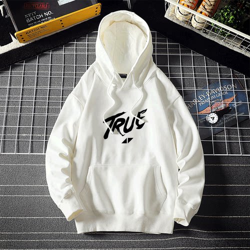 欧美风摇滚印花连帽同款衣服