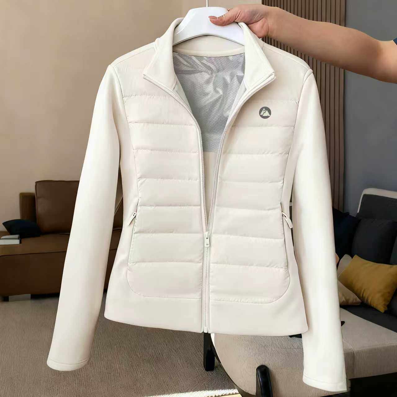 排骨轻薄羽绒服女2025秋冬新款白鸭绒冲锋衣内胆修身保暖运动外套