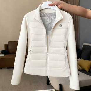排骨轻薄羽绒服女2025秋冬新款白鸭绒冲锋衣内胆修身保暖运动外套