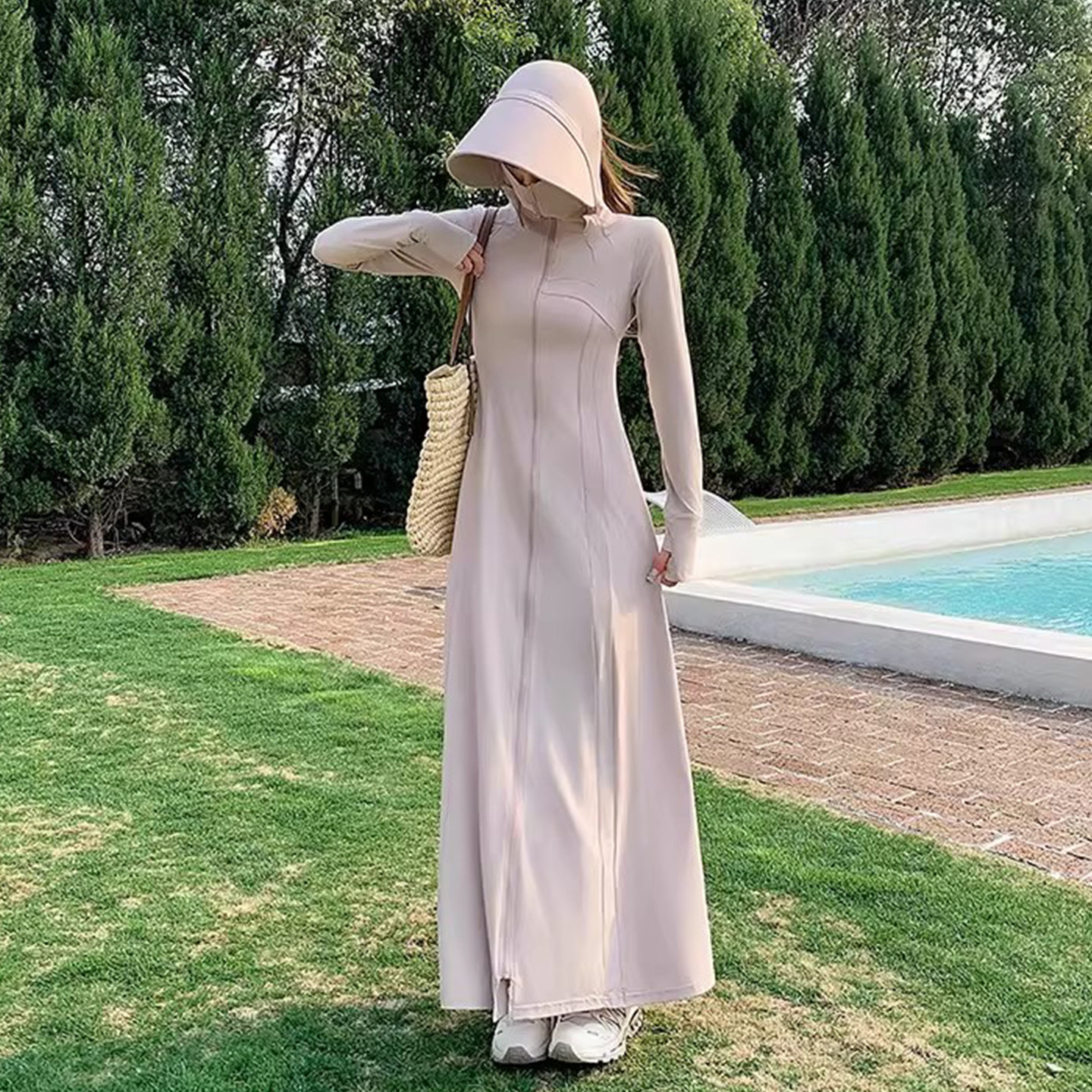 全身防晒衣女2026夏季新款长款超长薄款防晒服冰感防紫外线连衣裙