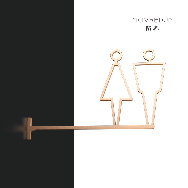 高档侧招金属logo宾馆饭店标牌