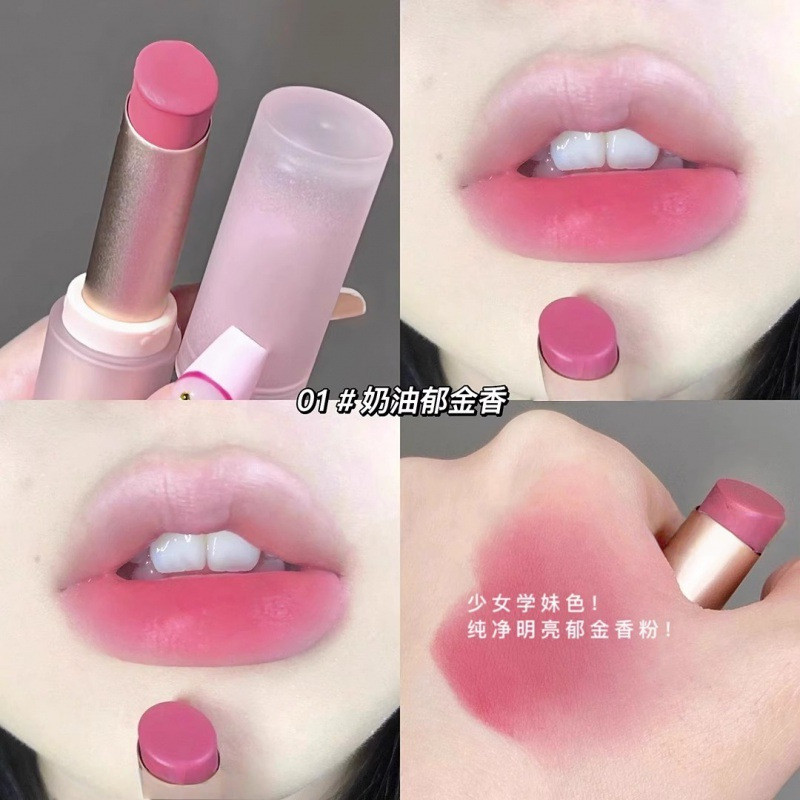 口红粉色印度油哑光丝绒唇膏粉嫩唇蜜素颜唇釉持久裸色系唇泥