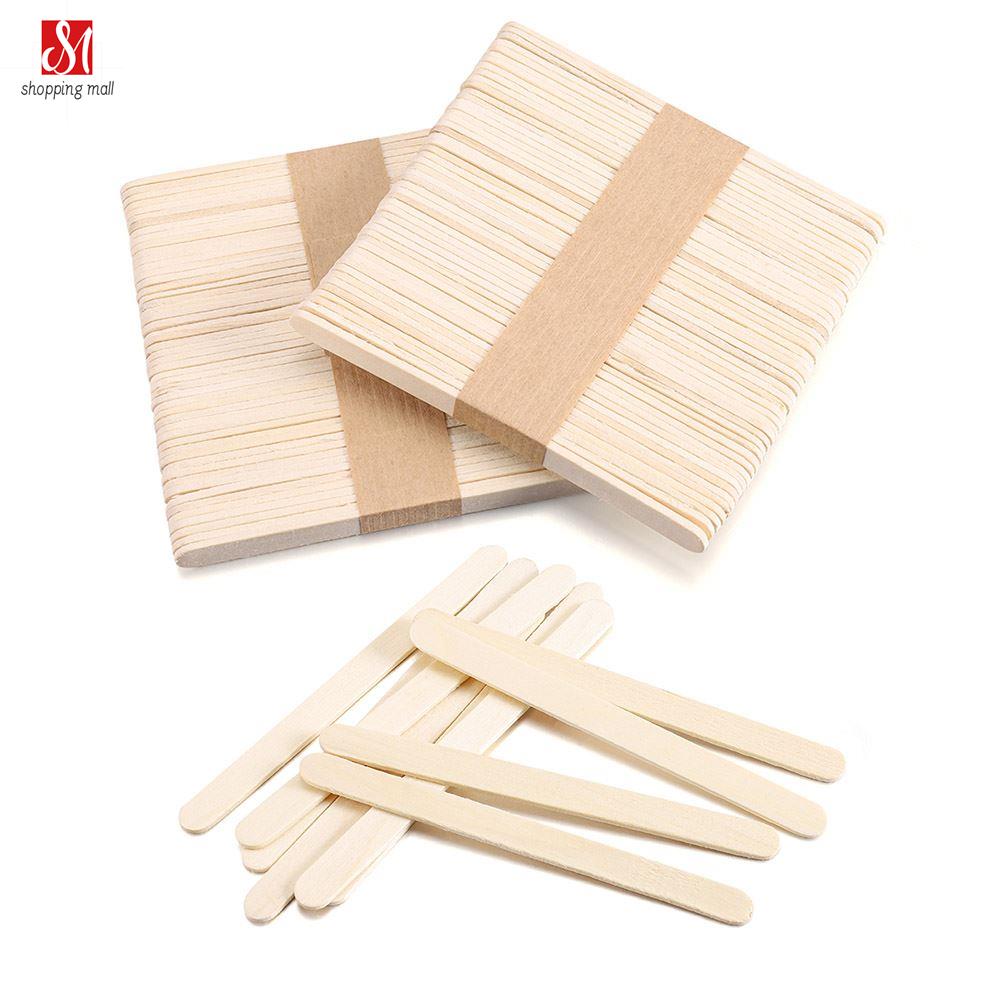 50-150 Pcs Ice Cream Popsicle Sticks Wooden Stirring Stick