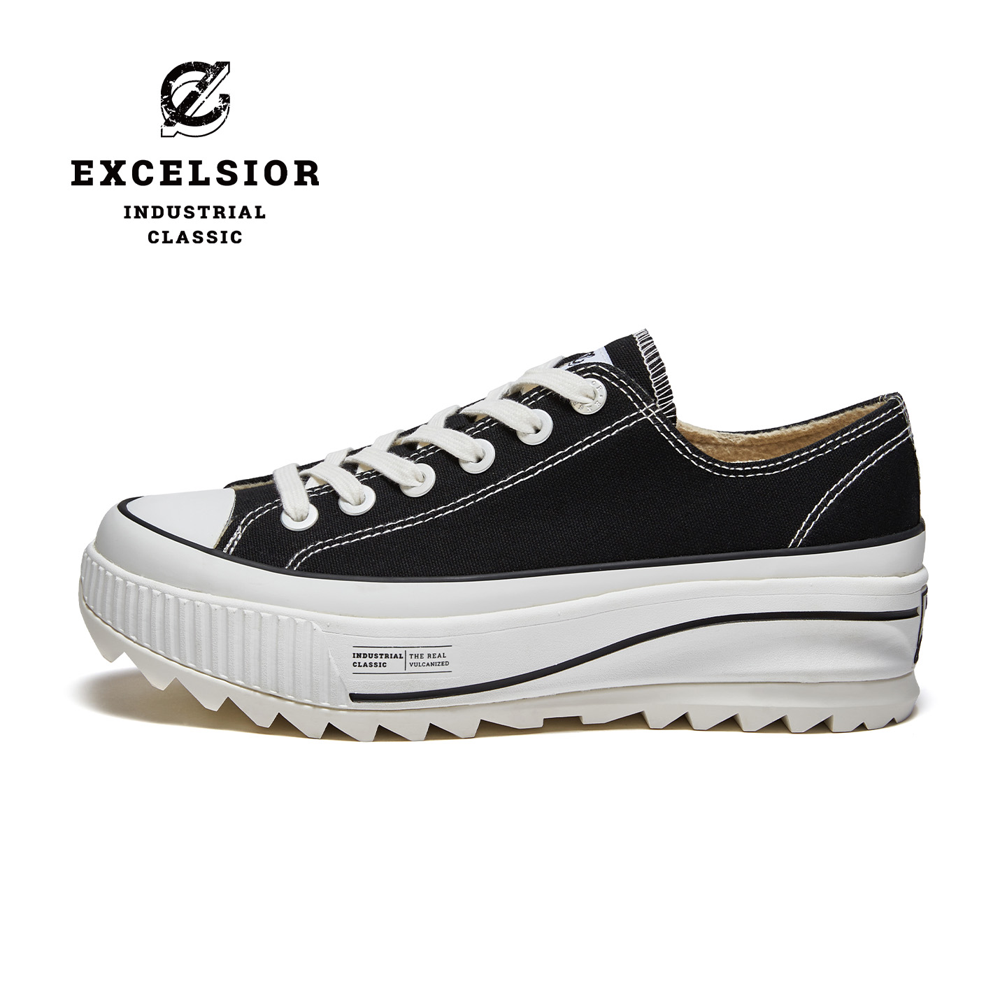 【好物体验专享】excelsior饼干鞋官方 秋冬加绒女鞋增高帆布鞋男