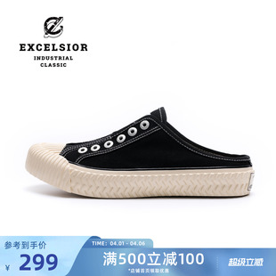 BOLT excelsior饼干鞋 MULE 女厚底半拖鞋 一脚蹬帆布鞋 官方 夏季