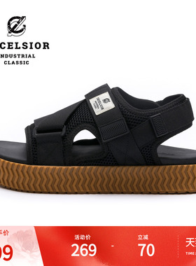 excelsior饼干鞋官方 夏季凉鞋男女增高运动沙滩鞋 STRAP SANDAL