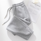 拉链口袋新款 子 加绒休闲灯笼裤 春秋全棉运动裤 女束脚九分松紧冬季