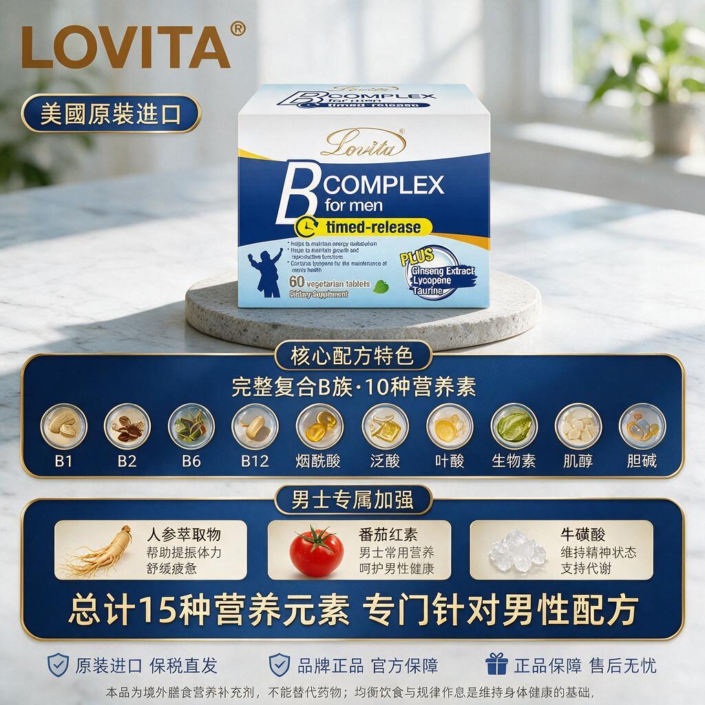 美国原装进口完整B族维生素组合