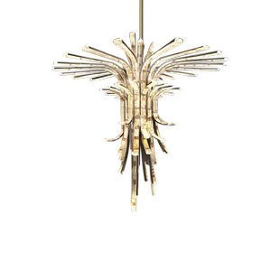 现代轻奢挑空复式楼大吊灯别墅挑高客厅主灯楼中楼中空楼梯长吊灯