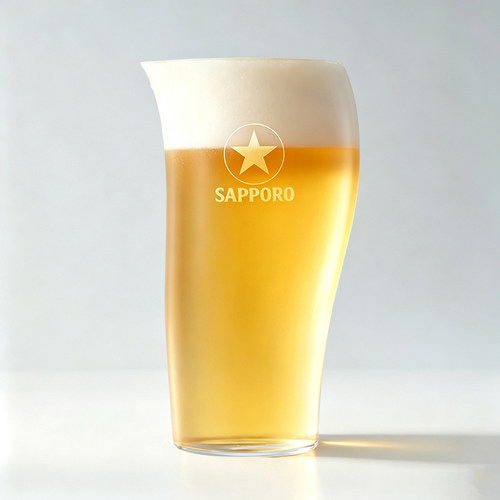 SAPPORO三宝乐超薄波浪啤酒杯