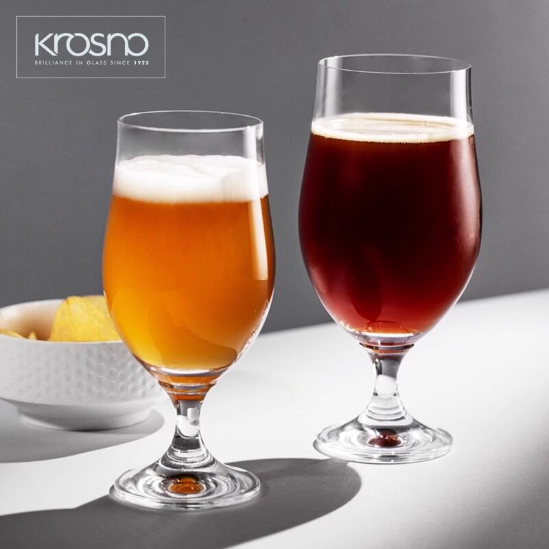 KROSNO欧洲进口Harmony水晶玻璃高脚精酿啤酒杯艾尔黑啤酒杯商用