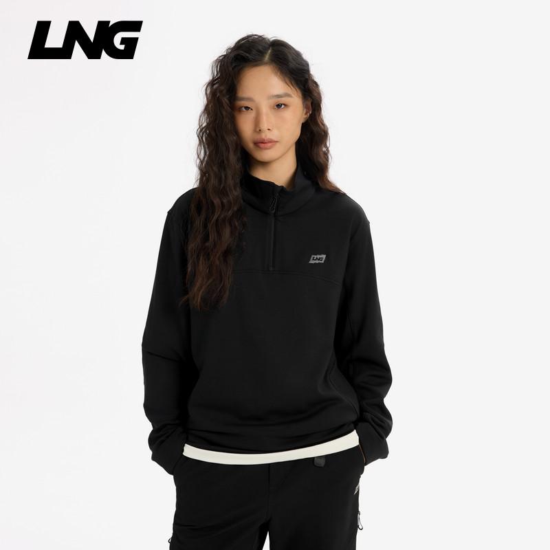 LNG25冬新品男女同款户外运动休闲蓄热吸光发热立领卫衣