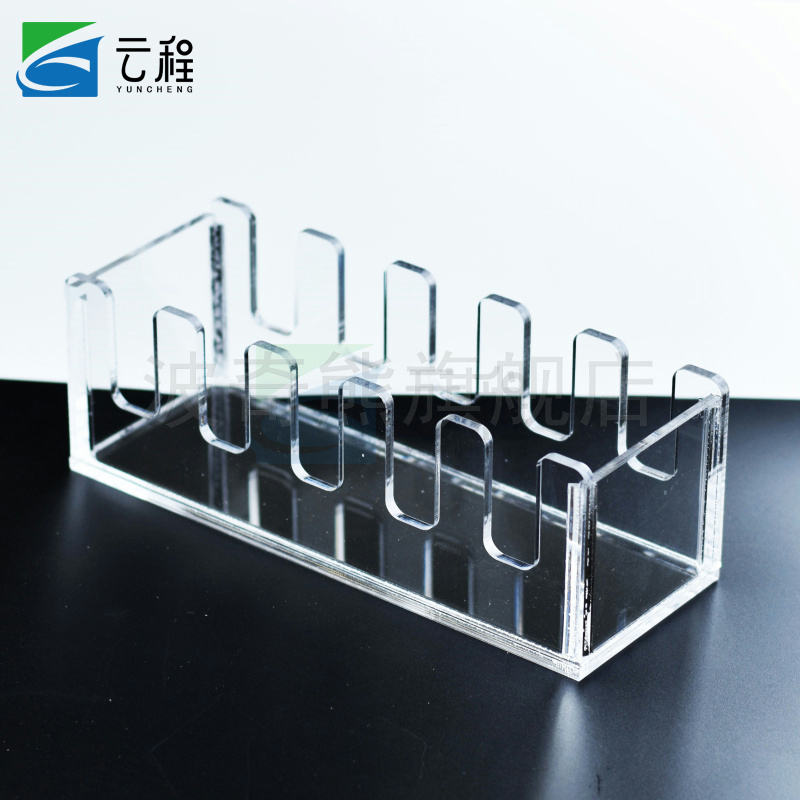 有机玻璃培养皿架 塑料培养皿5孔//10孔 亚克力透明架 竖放 90/10