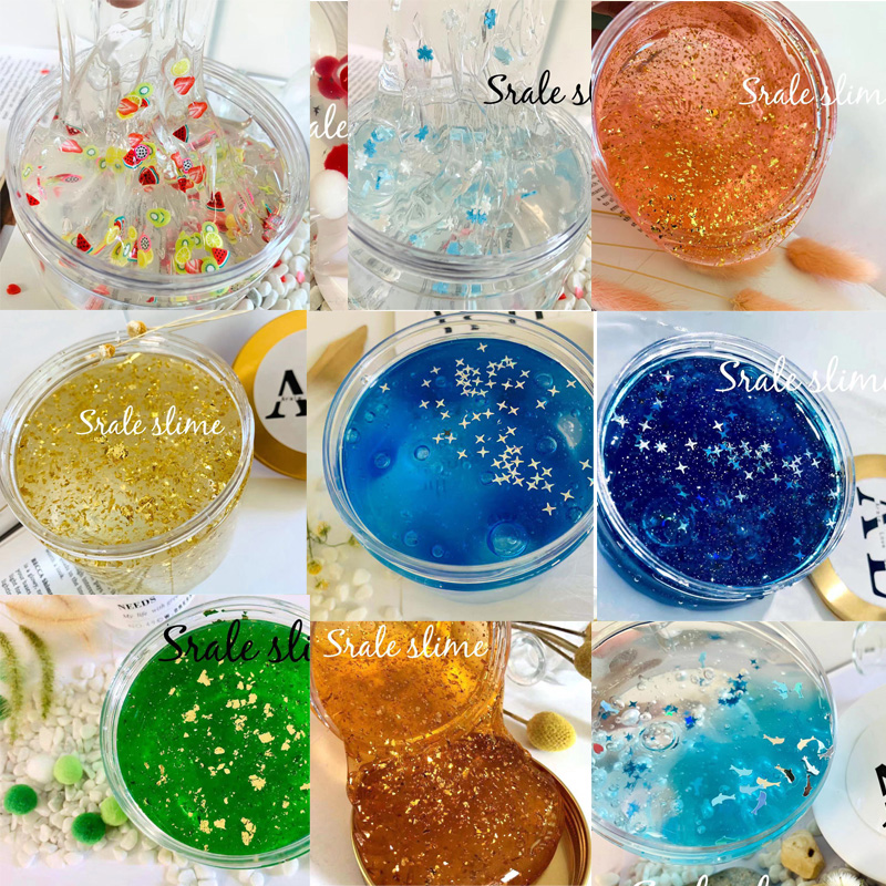 网红星空水晶泥史莱姆起泡胶透明液态玻璃安全无毒