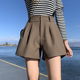 短裤 子 百搭显瘦休阔腿短裤 女外穿2025新款 春夏秋高腰a字西装