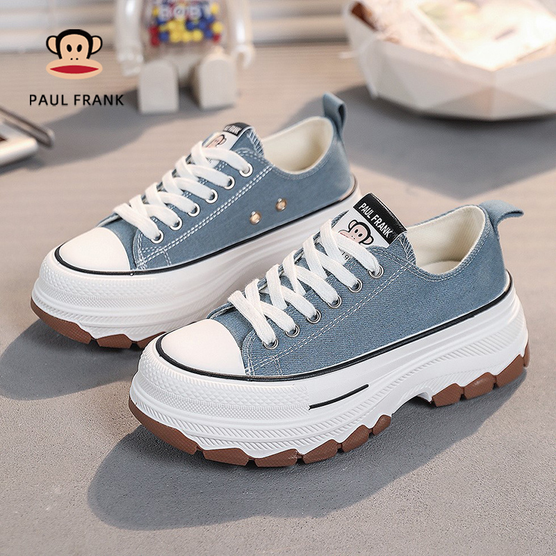 大嘴猴2025夏季新厚底增高帆布鞋