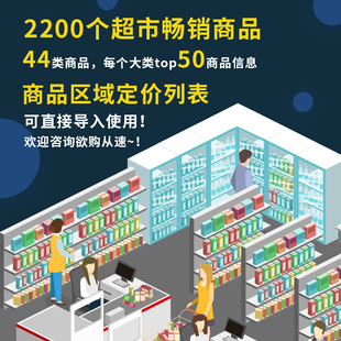 超市商品条码信息列表畅销TOP50商品2000条一键导入商品目录烟酒零食生活类目商品列表一键导入商品信息