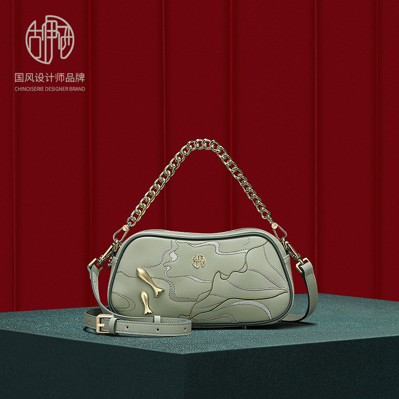 【宝藏新品】古伊西中国风小众刺绣女包轻奢高级感链条小包斜挎