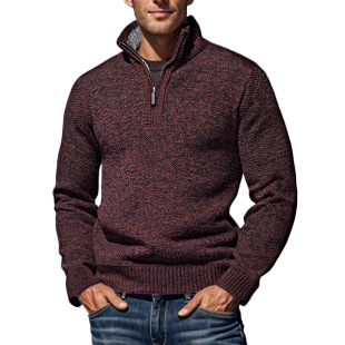 2026秋冬新美式复古男保暖毛衣长袖衫针织衫上衣Men's knitwear