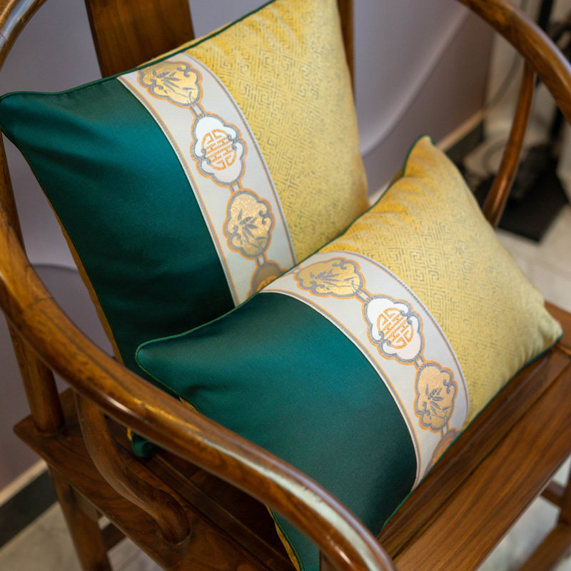 中式抱枕靠垫中国风红木沙发坐垫刺绣抱枕套金色墨绿色方靠枕腰枕,居家布艺,靠垫/抱枕,淘宝优惠券,粉丝福利购,淘宝优惠卷
