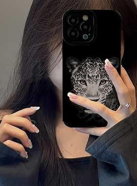 初绽适用红米NOTE15proplus手机壳14时尚12青春11情侣note10pro竖条纹暗黑风花豹子小众皮质软全包高级保护套