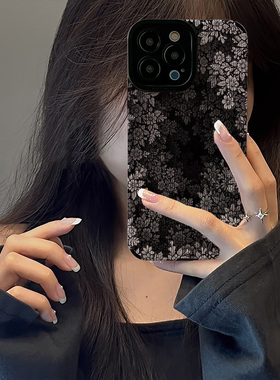 初绽适用华为荣耀小众暗黑油画花朵X30手机壳Play6Tpro畅玩30plus皮质软v80防摔50PlusX709X荣耀Magic8保护套